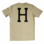 Camiseta Essentials Huf Wordwide Classic H Areia