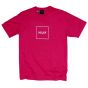 Camiseta Huf WorldWide Essential Box Logo Rosa