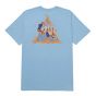 Camiseta Huf worldwide Quake Triple Triangle Azul Claro