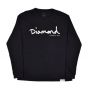 Camiseta Manga longa Diamond Supply OG Script Tee Preto