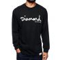 Camiseta Manga longa Diamond Supply OG Script Tee Preto