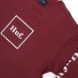 Camiseta Manga Longa Essentials Huf Wordwide Domestic Vermelho