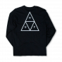 Camiseta Manga Longa HUF WorldWide Essentials TT Preta