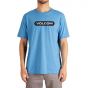 Camiseta Oversized Volcom Silk New Euro Azul Mescla