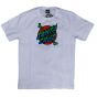 Camiseta Santa Cruz Skateboards Death Party Dot Branca