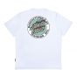 Camiseta Santa Cruz Skateboards Flamed MFG Dot Branca