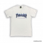 Camiseta Thrasher Purple Flame Logo Branca