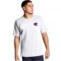 Camiseta Champion Especial/  Ath Medium  C  Logo Ink Off White