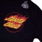 Camiseta Santa Cruz Skateboards Flaming Dot Front Preta