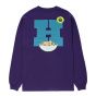 Camiseta  Manga Longa Huf Worldwide Essentials Cereal Killer Roxo Violeta