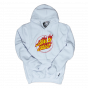 Moletom Canguru Fechado Santa Cruz Skateboards Flaming Dot Front Branco