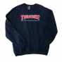 Foto Moletom Careca Thrasher Magazine Azul Outlined Thrasher Magazine - Roupa Original