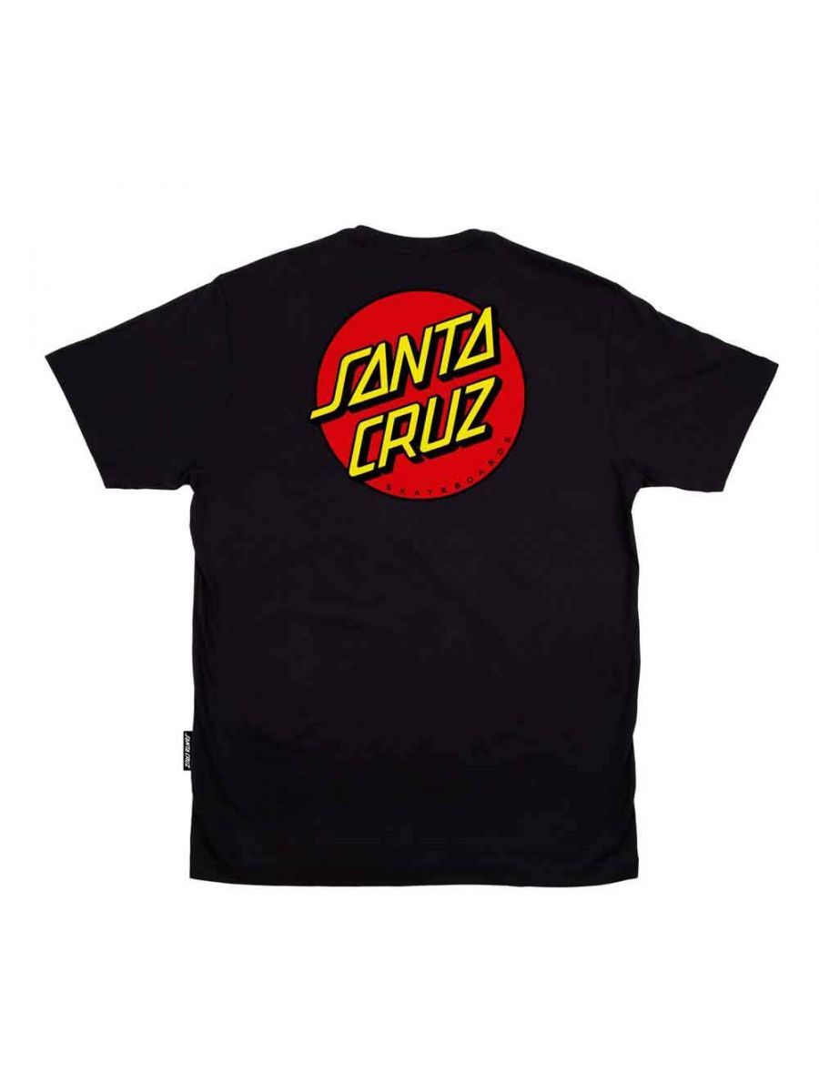 Camiseta Santa Cruz Skateboards Classic Dot Preta