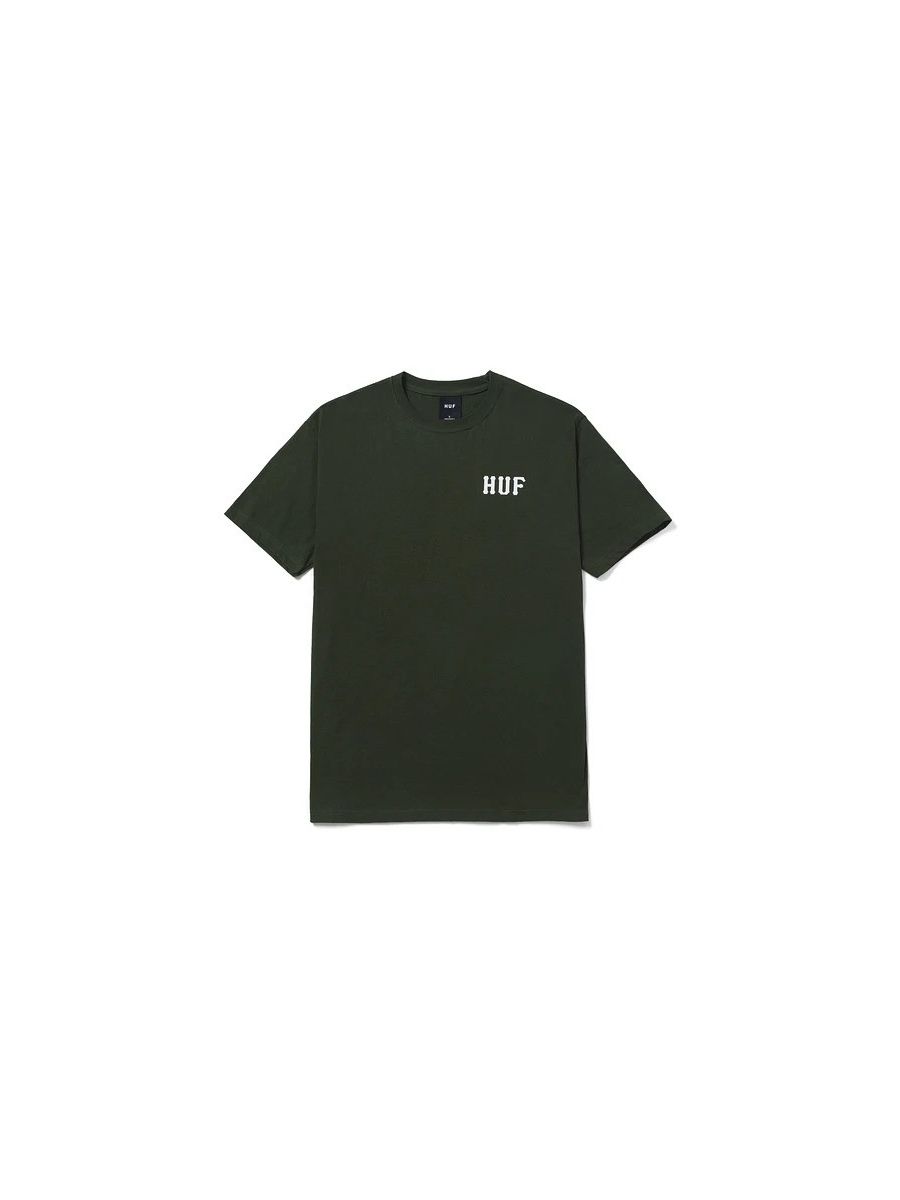 Camiseta Essentials  Huf Wordwide Classic H Verde 