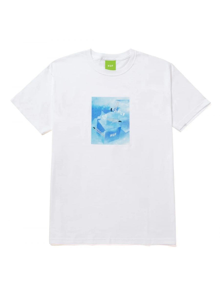 Camiseta Huf Worldwide Essentials Clouded Branca