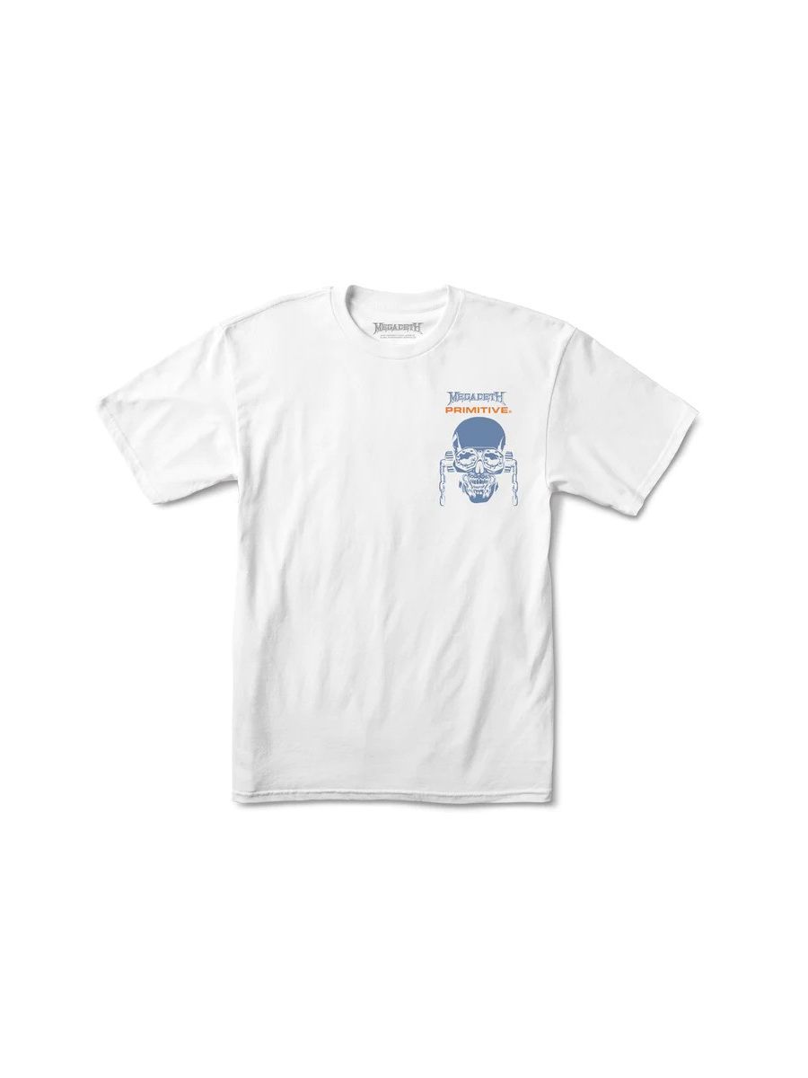 Camiseta PRIMITIVE X Collab MEGADEHT Dirty P Chains Tee Branco