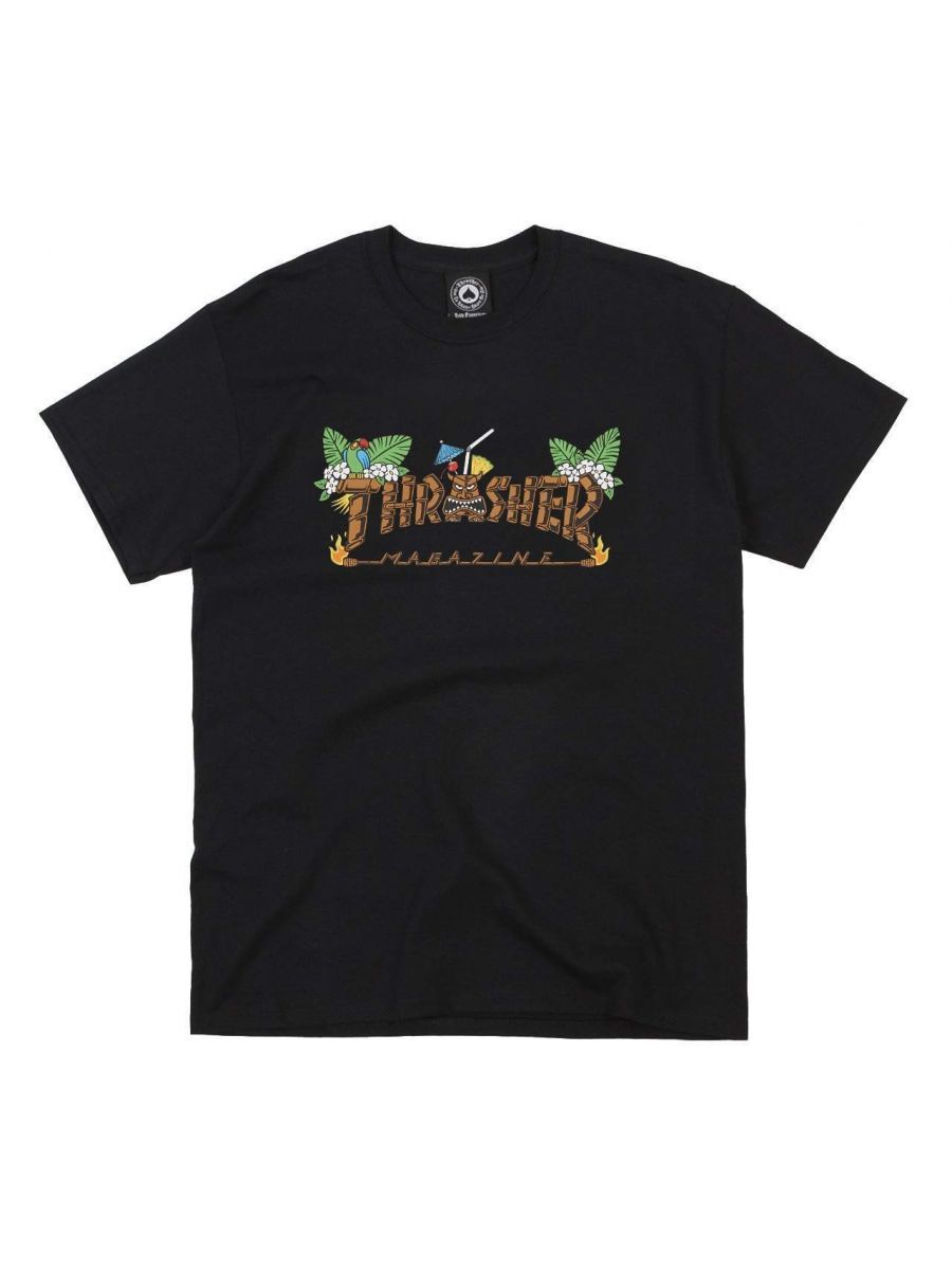 Camiseta Thrasher Magazine Tiki Preta