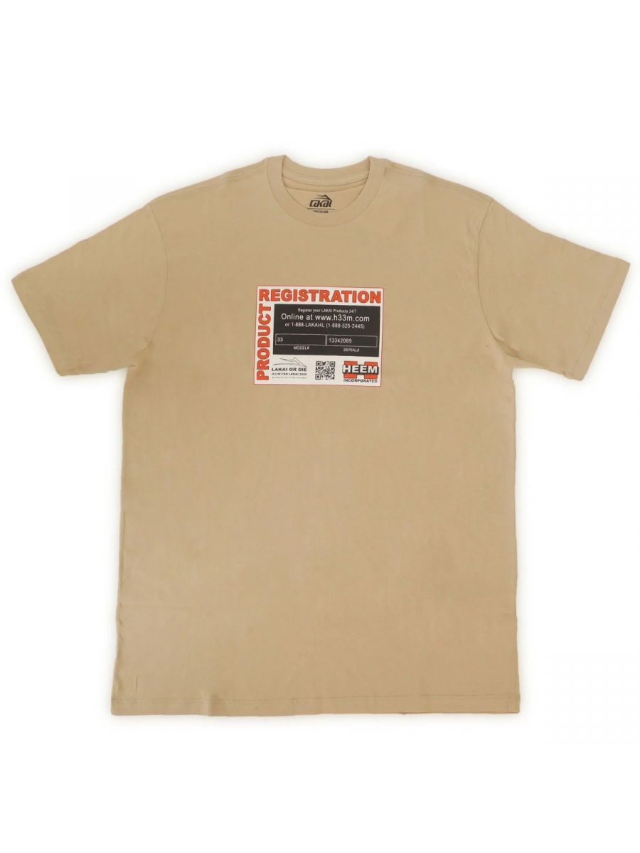 Camiseta Collab Lakai Limited x Heem Registration Product-Areia