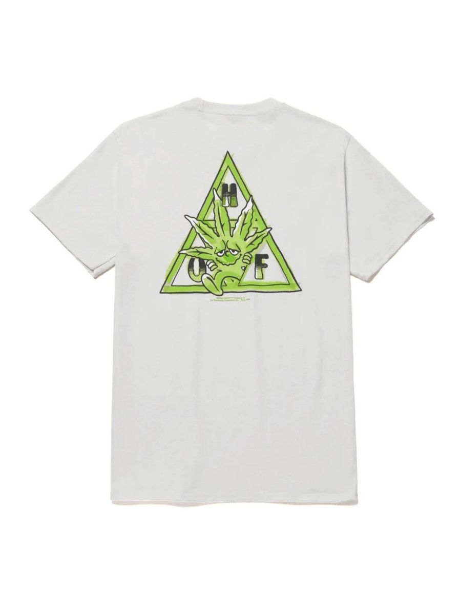 Camiseta HUF Worldwide Green Buddy White 420 Collection