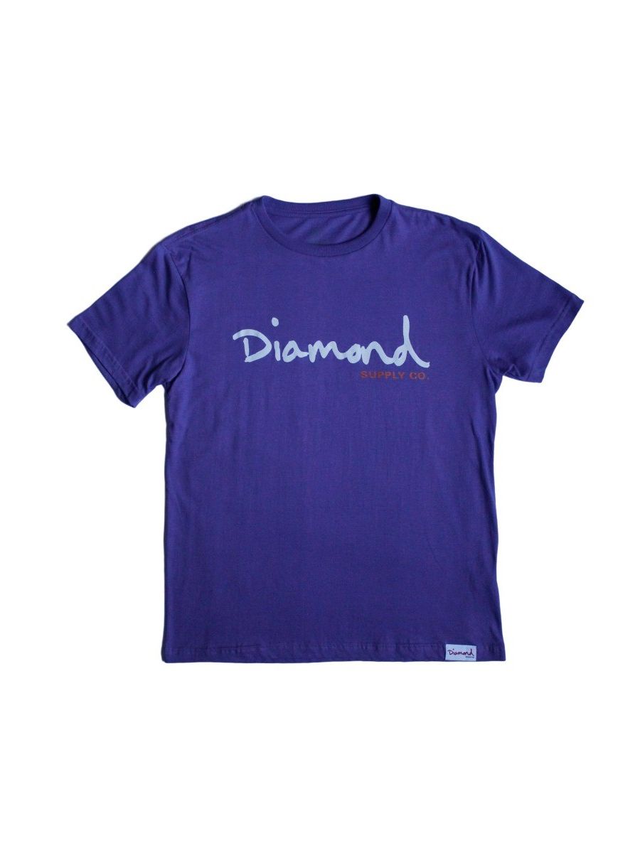 Camiseta Diamond OG Script Tee Roxo