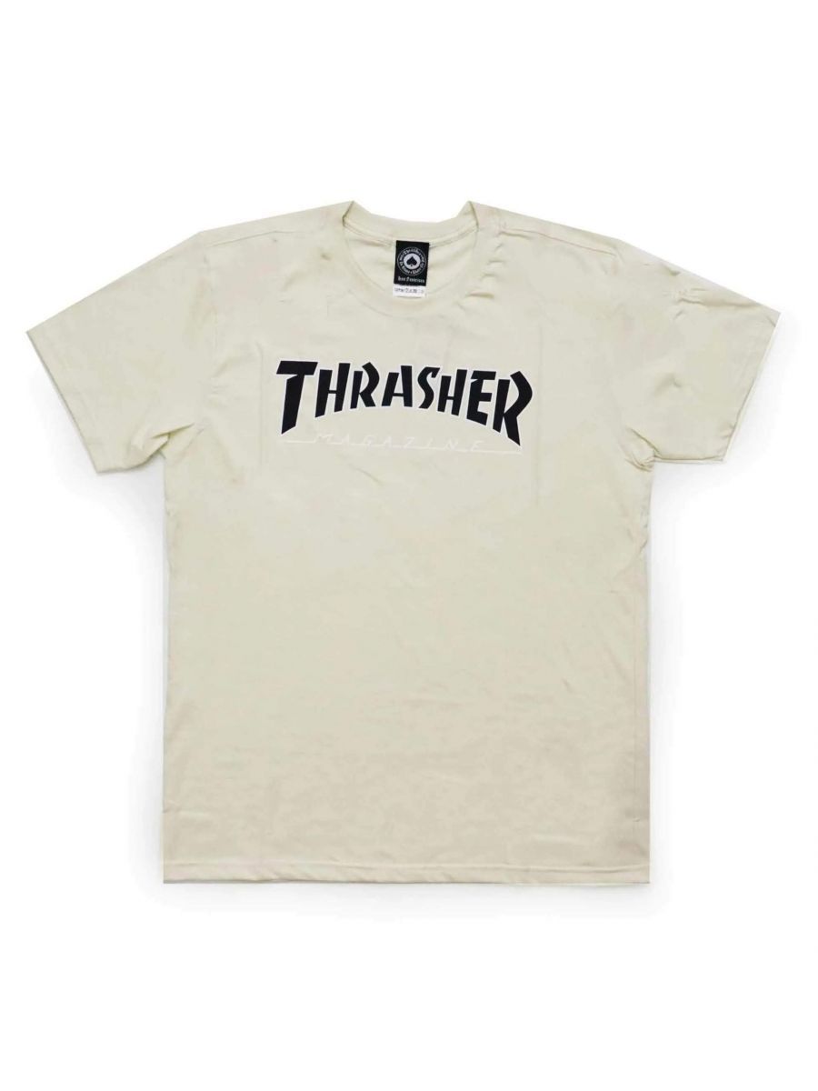 Camiseta Thrasher Magazine Outlined Areia Logo Preto