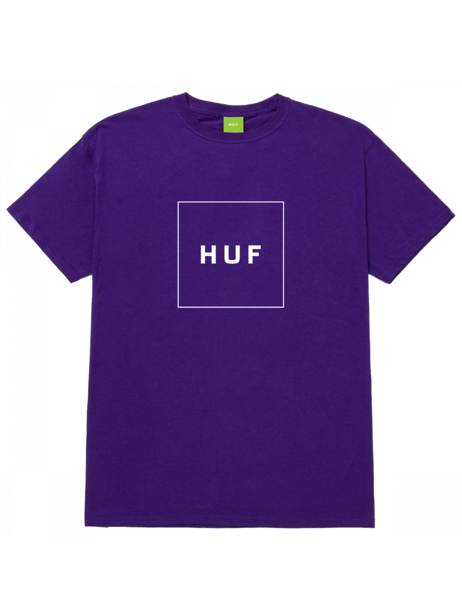 Camiseta Huf Worldwide Essentials Box Logo Roxo Violeta