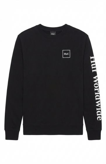 Moletom Careca Huf Worldwide Essentials Domestic Preto