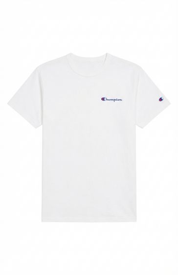 Camiseta Champion Mini Script Logo Branca