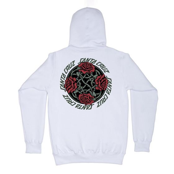 Foto Moletom Santa Cruz Skateboards Canguru Fechado Dressen Roses Solo Center - Branco Santa Cruz Skateboards - Roupa Original