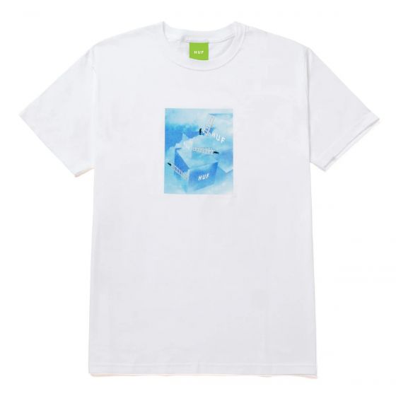 Camiseta Huf Worldwide Essentials Clouded Branca