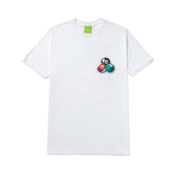 Camiseta Huf Worldwide Essentials Dirty Pool TT Branco