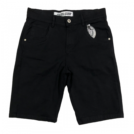 Bermuda Santa Cruz Sarja Reat Confort Tradicional Preta