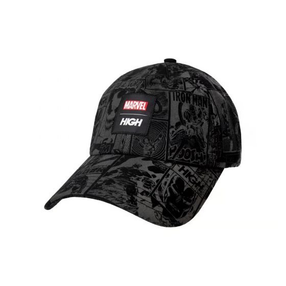 Boné High 6 Panel X Marvel HQ Black