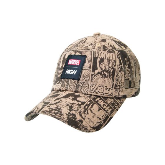 Boné High Company x Marvel 6 Panel HQ Brown