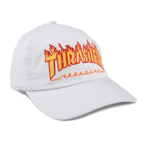 Boné Thrasher Dad Hat Flame Branco