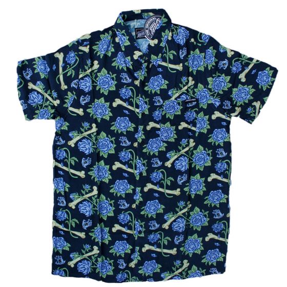 Camisa Manga Curta Santa Cruz Skateboards Floral Decay Marinho
