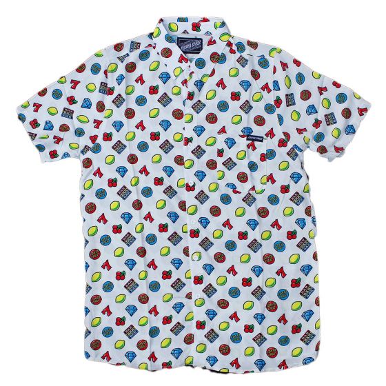 Camisa Manga Curta Santa Cruz Skateboards Jackpot Branca