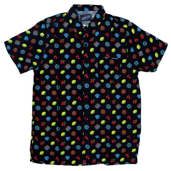 Camisa Manga Curta Santa Cruz Skateboards Jackpot Preta