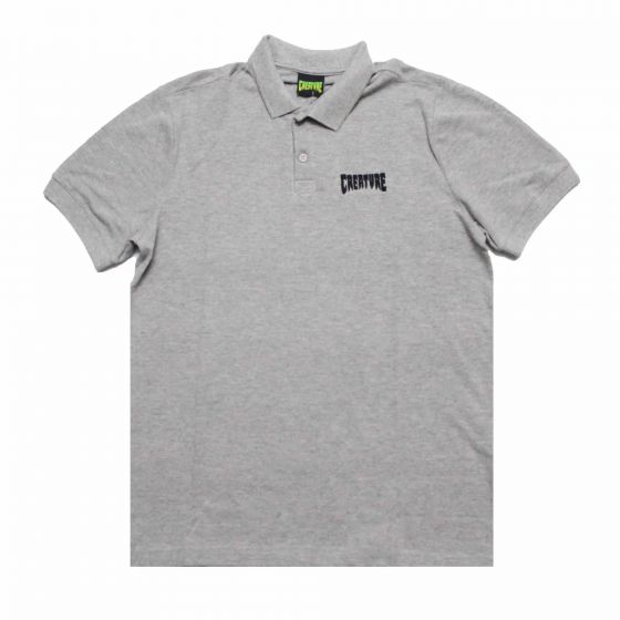 Camisa Polo Creature Logo Mini Cinza