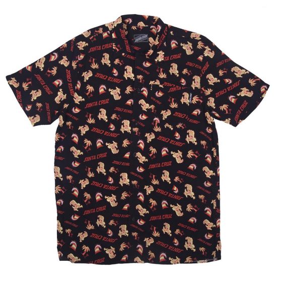 Camisa Santa Cruz Skateboards Manga Curta Beach Bum Hand