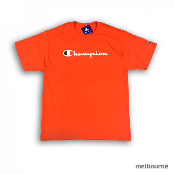 Camiseta Champion Escrito – Champion Mens Classic Jersey Tee – Laranja