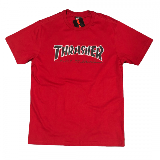 Camiseta Collab Thrasher Magazine THR TTG Independent Trucks Vermelho