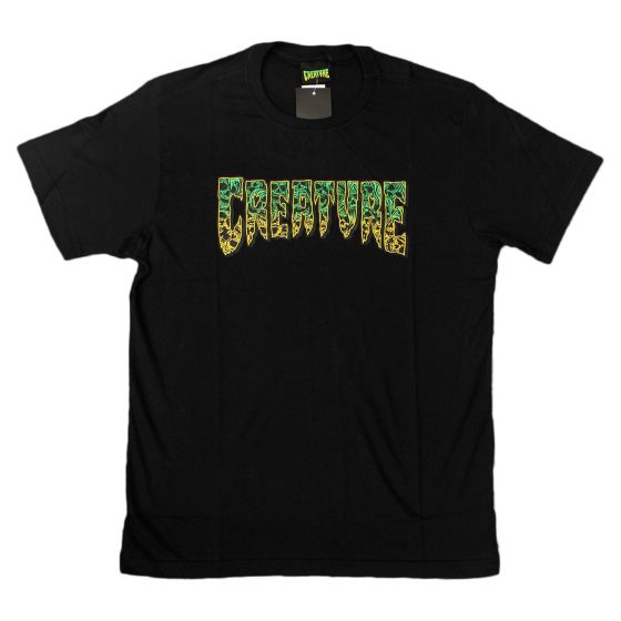 Camiseta Creature Skateboards Catacombo Logo Preta