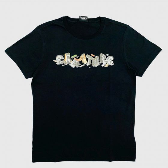 Camiseta Creature Slab Diy Preta