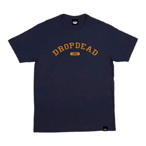 Camiseta Drop Dead Skateboards Academic Marinho