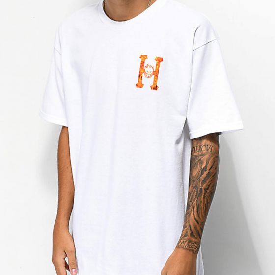 Camiseta Especial HUF x Spitfire Flaming Branca