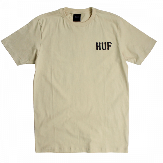 Camiseta Essentials Huf Wordwide Classic H Areia
