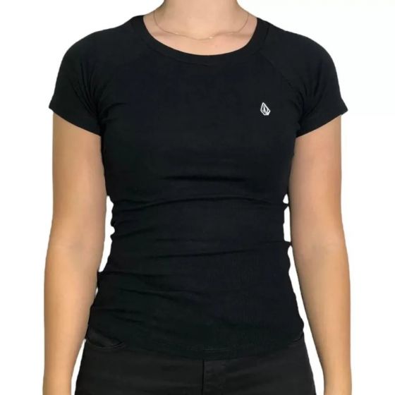 Camiseta Feminina Especial Volcom Lived In Lounge Preta