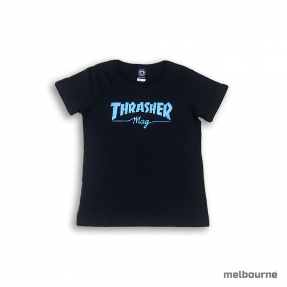 Camiseta Thrasher Feminina Mag Logo Preto