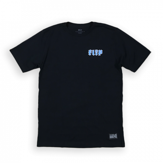 Detalhe Camiseta Flip Hkd Plus Chest - Logo Azul Flip - Estilo Urbano